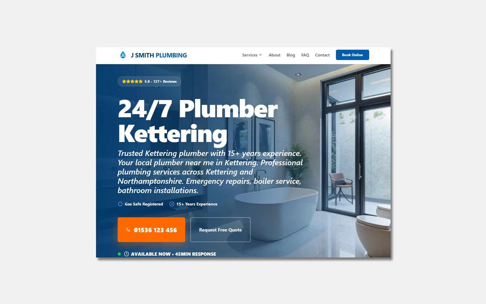 J Smith Plumbing — Lokales Unternehmen Web Design Case Study | Otterino Switzerland